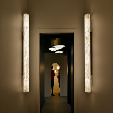 Garron Modern Alabaster Linear Wall Sconce