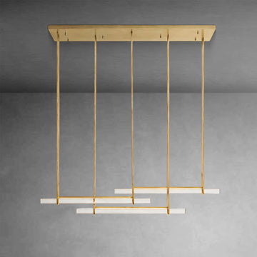Audubom Crystal Triple Bar Linear Chandelier