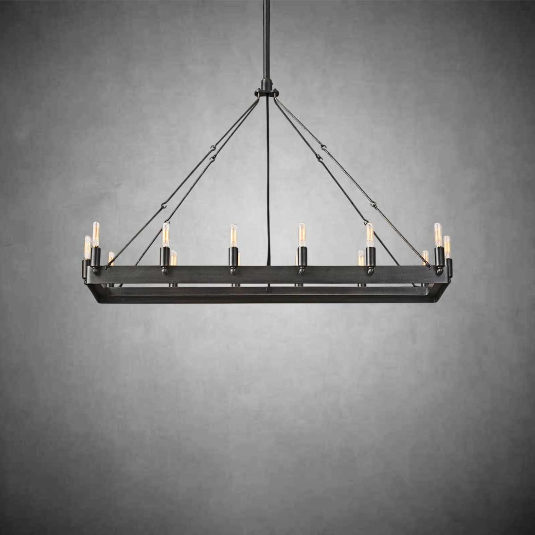Dania Vintage Filament Rectangular Chandelier