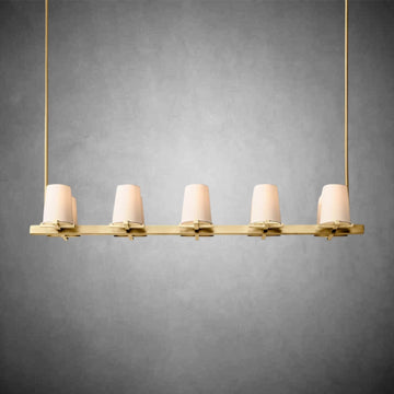 Joshua Fabric Shade Linear Chandelier