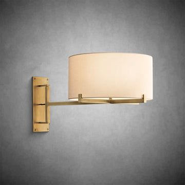 Joshua Drum Shade Swing-Arm Sconce