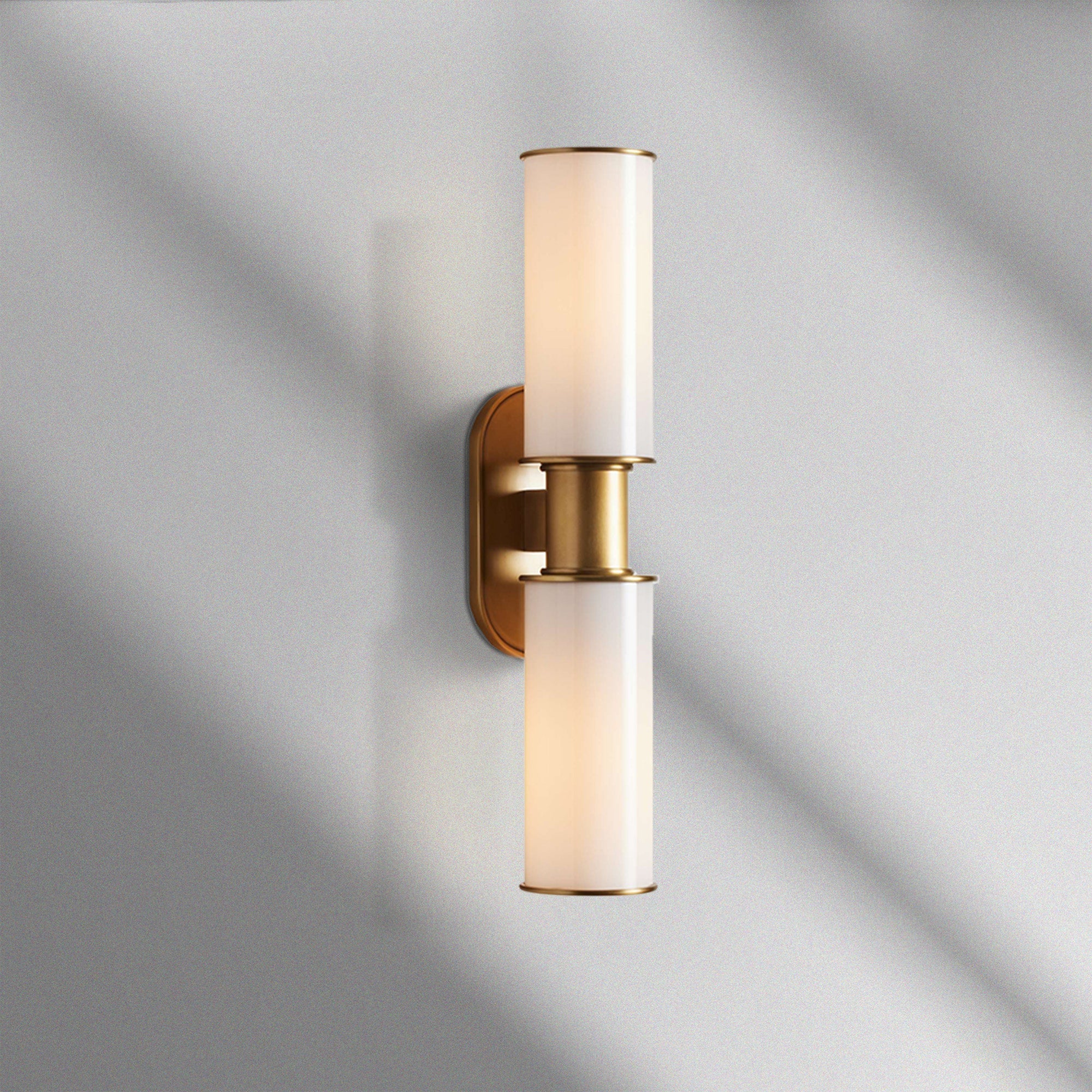 Harlin Modern Milk Glass 2-Light Wall Sconce