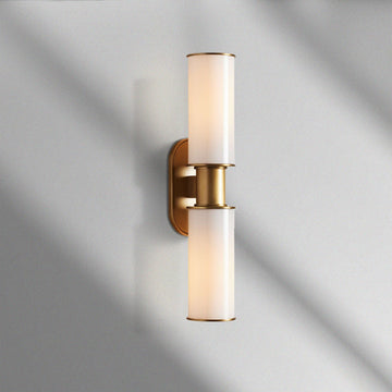 Harlin Modern Milk Glass 2-Light Wall Sconce