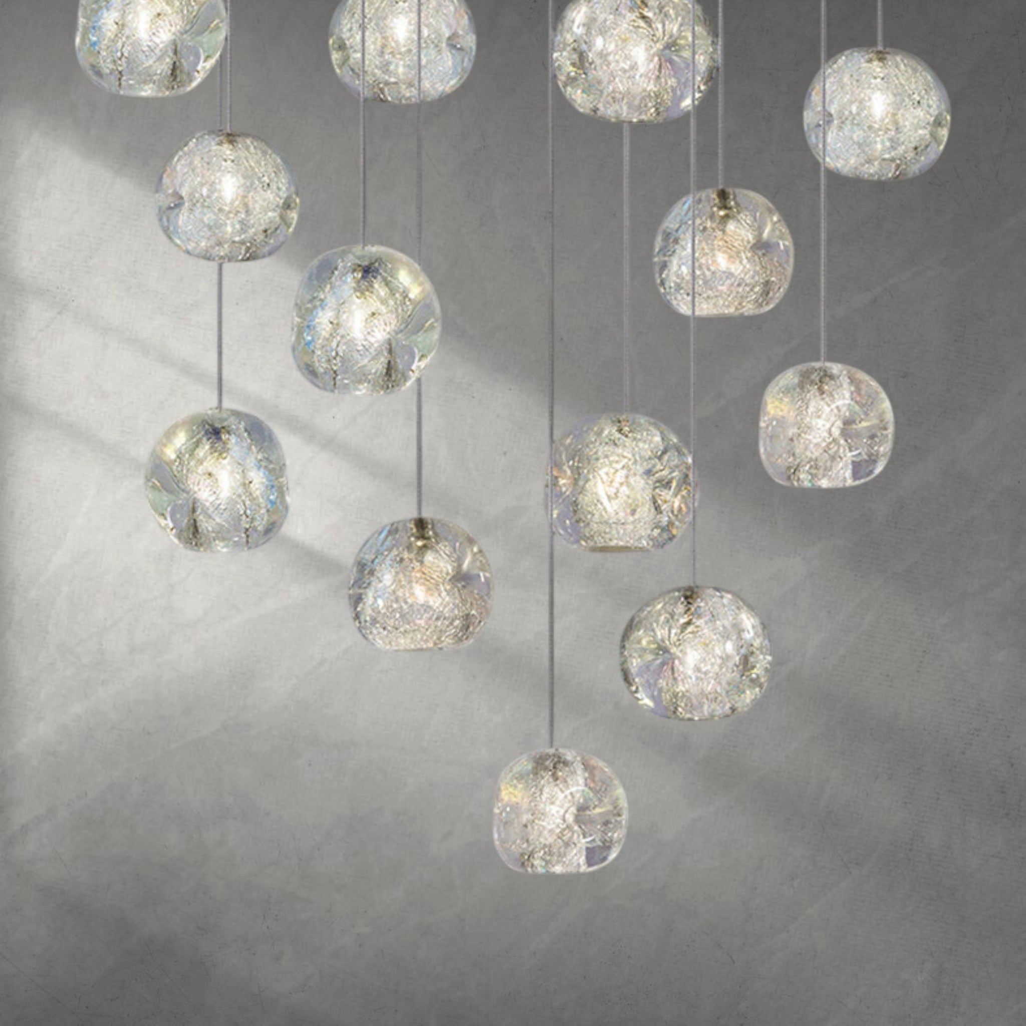 Nature-inspired round crystal Chandelier
