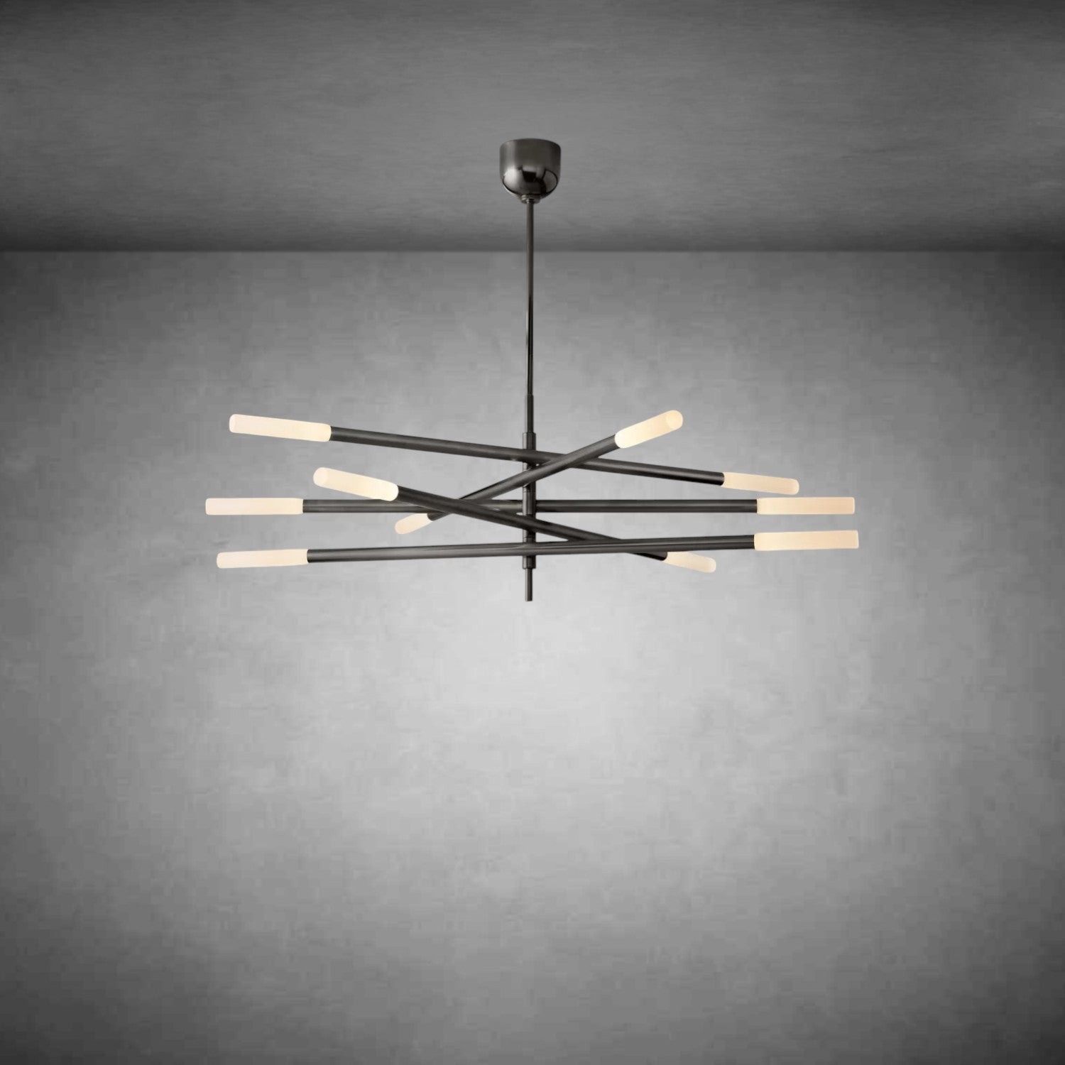 Daisy 10-Light Mobile Etched Rod Chandelier