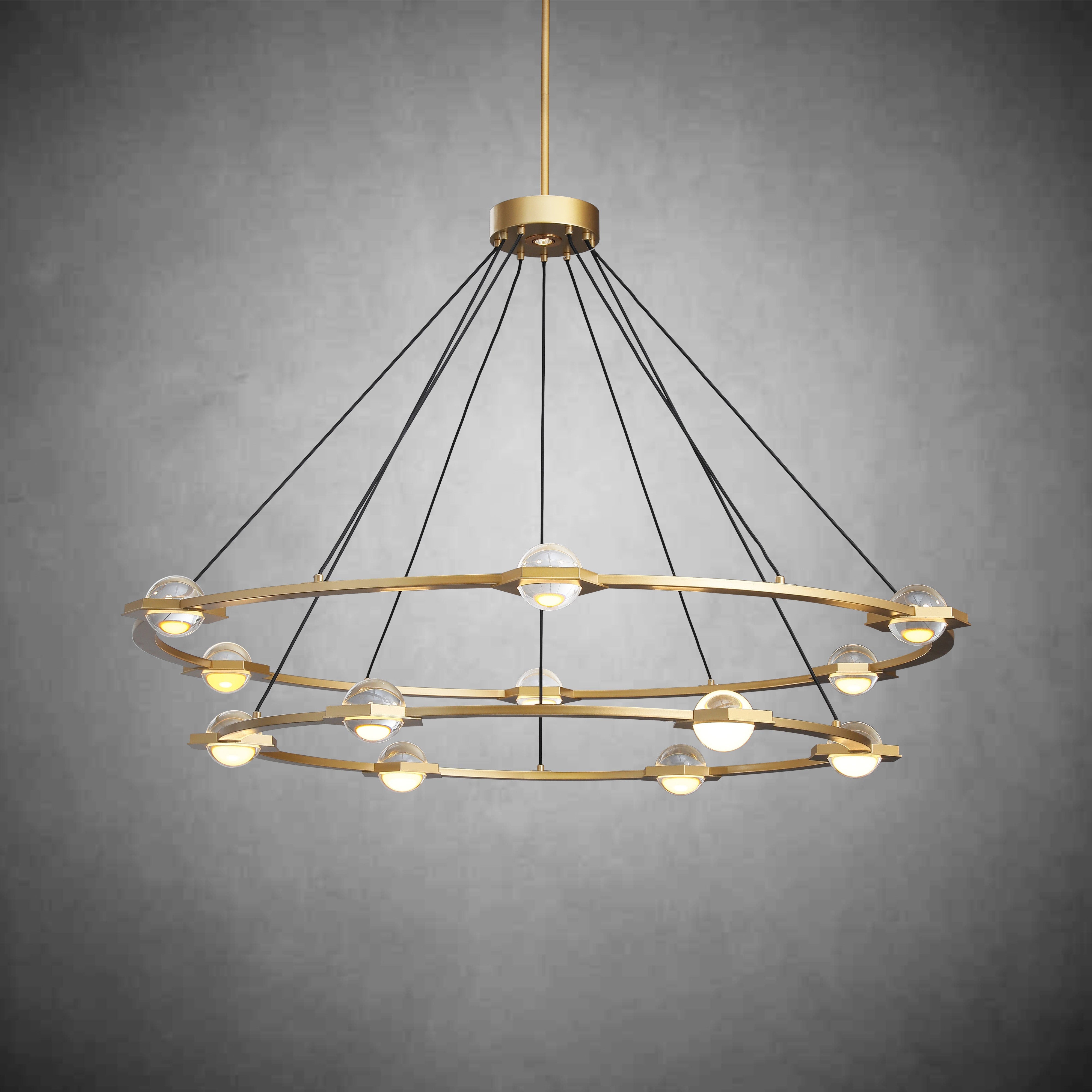 Planet 2-Tier Round Chandelier