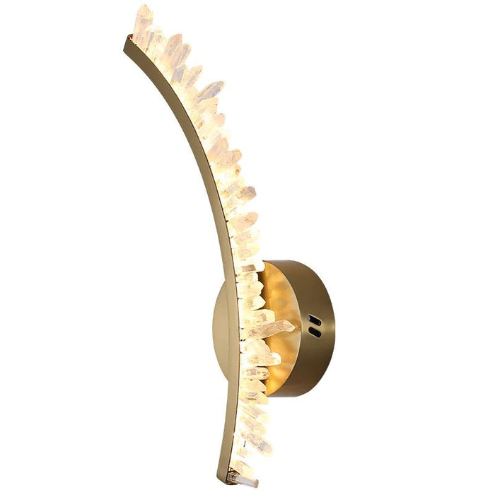 Rose Rock Crystal Wall Lamp Modern Crystal Wall Sconce