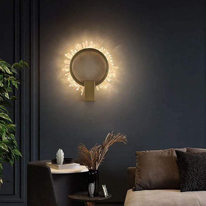 Rose Rock Crystal Ring-wall-sconce-modern-wall-fixture