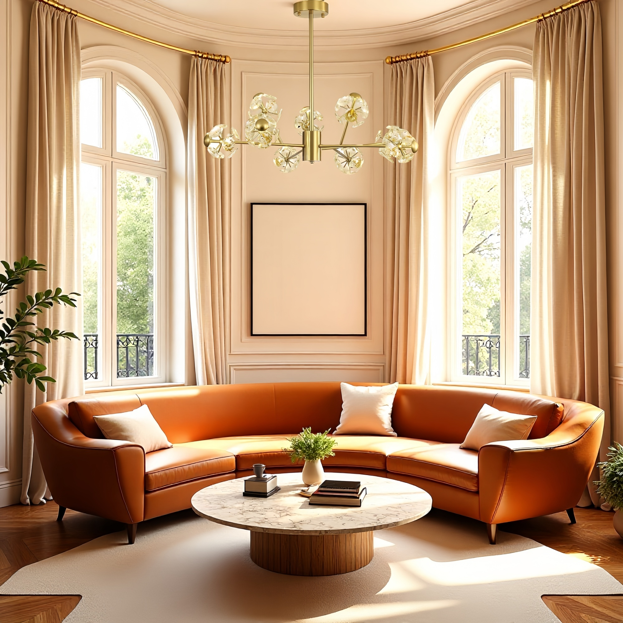 Modern dining room crystal chandelier