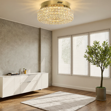 Mini crystal ring chandelier