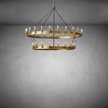 Dania Vintage Filament Two-Tier Chandelier
