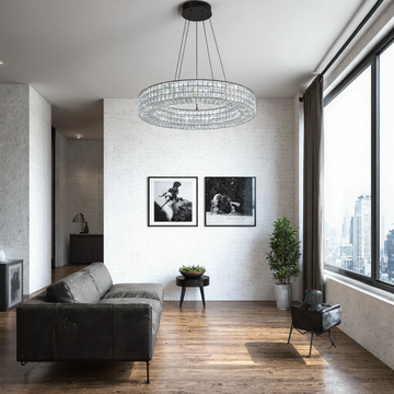 Modern crystal ring chandelier