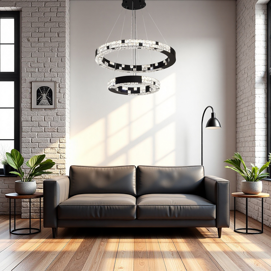 Modern stylish crystal chandelier