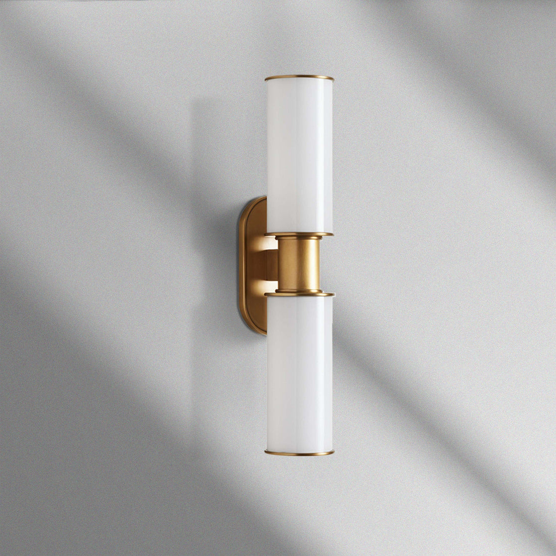Harlin Modern Milk Glass 2-Light Wall Sconce